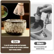 6PCS Japanese Matcha Tea Set Safe Bamboo Whisk Teaspoon Tea Sets Matcha Bowl Matcha Whisk Holder for Tea Lovers Tea-Making Tools - Image 12