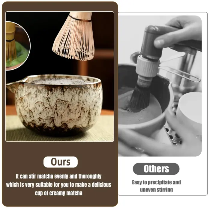 6PCS Japanese Matcha Tea Set Safe Bamboo Whisk Teaspoon Tea Sets Matcha Bowl Matcha Whisk Holder for Tea Lovers Tea-Making Tools - Image 12