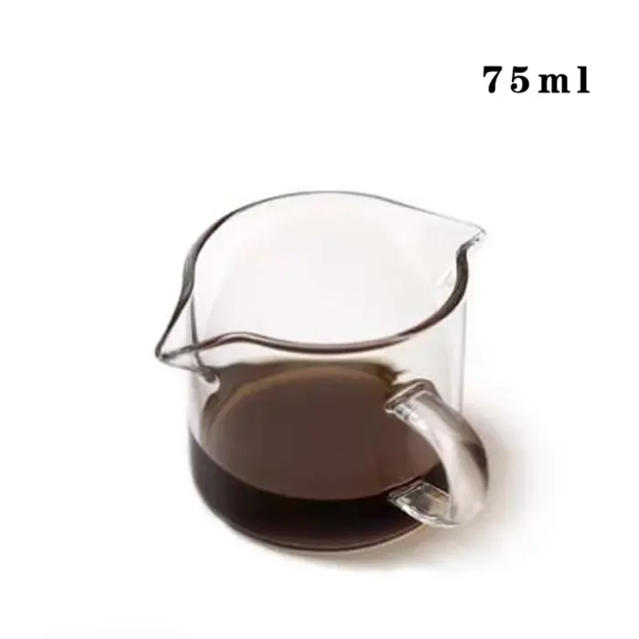 [Hot Sales] 75ml Glass Espresso Measuring Cup Double/Single Mouth Glass Milk Jug with Handle Glass Scale Measuring Mugs - Image 8
