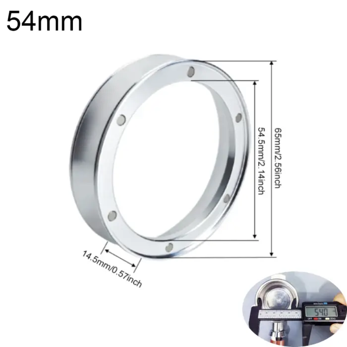 6 Magnetic Espresso Coffee Dosing Ring - Dosing Funnel Aluminum with 6 Magnets Fits 51/54/58/58.5mm Portafilter - Image 7