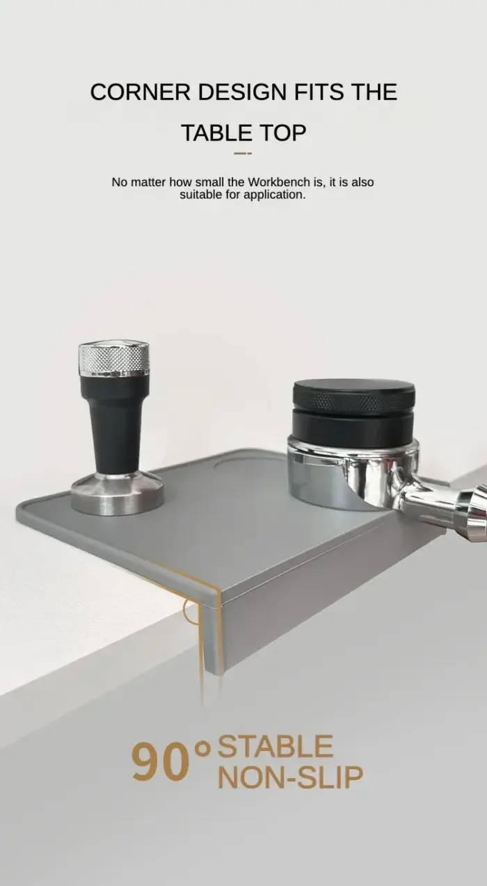 Coffee Tamper Mat Pad Anti Skid Tamper Mat Barista Coffeeware Tamping Tools Barista Espresso Tampering Holder Corner Cushion Pad - Image 16