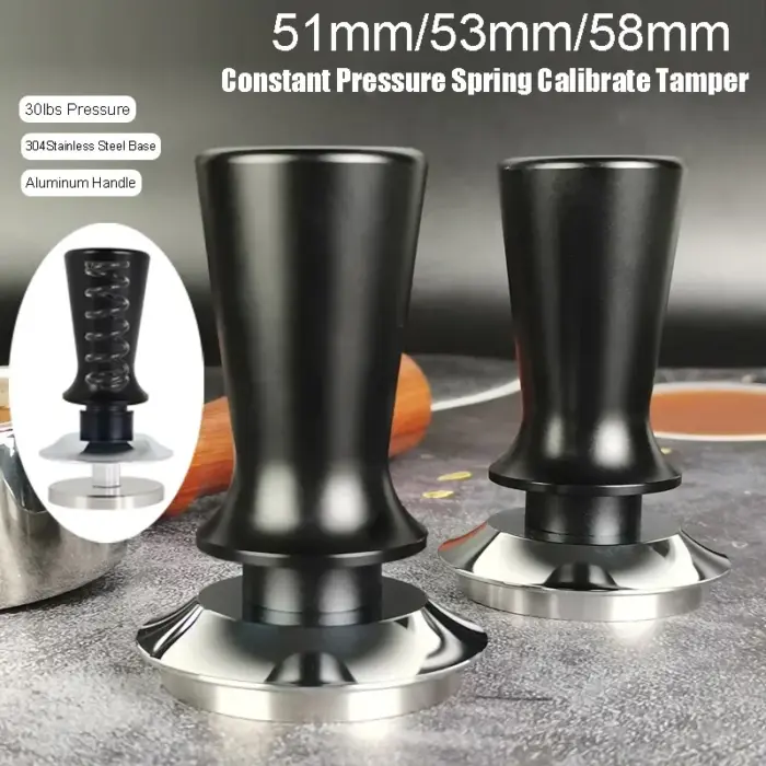 51mm 53mm 58mm Espresso Tamper Barista Coffee Tamper with Calibrated Spring Loaded Stainless Steel Tampers - Image 10