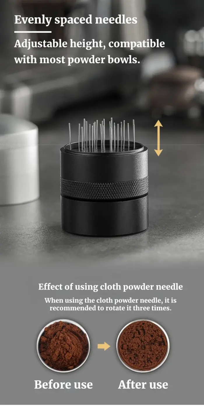 Espresso Stirrer WDT Tool, Espresso Distribution Tool for 51mm 54mm 53mm 58mm Portafilter, Coffee Powder Stirring Tool - Image 13