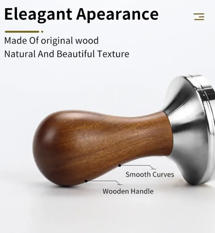 Coffee Tamper 51mm 53mm 57mm 58.5mm Wooden Stainless Steel Base For delonghi breville Espresso machine Accessories Barista Tools - Image 17