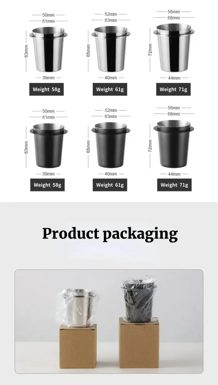 Coffee Dosing Cup 51/53/58mm Stainless Steel Powder Feeder Part For Espresso Machine Portafilter Grinder Tool Coffee Accessories - Image 17