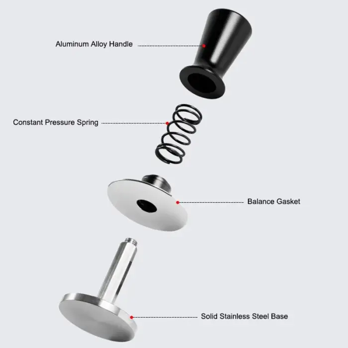 51mm 53mm 58mm Espresso Tamper Barista Coffee Tamper with Calibrated Spring Loaded Stainless Steel Tampers - Image 3