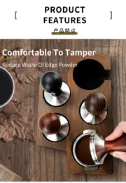 Coffee Tamper 51mm 53mm 57mm 58.5mm Wooden Stainless Steel Base For delonghi breville Espresso machine Accessories Barista Tools - Image 15