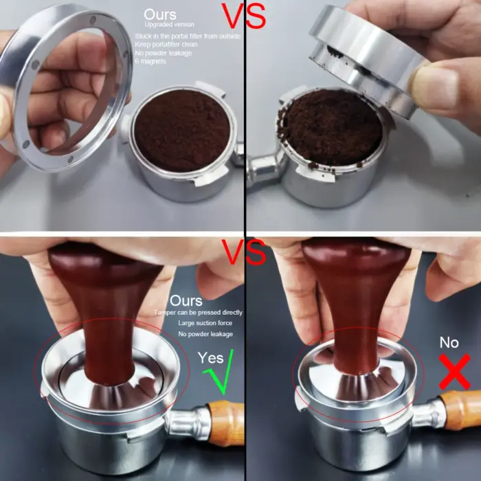 6 Magnetic Espresso Coffee Dosing Ring - Dosing Funnel Aluminum with 6 Magnets Fits 51/54/58/58.5mm Portafilter - Image 3