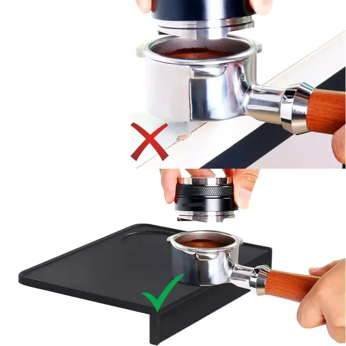 Coffee Tamper Mat Pad Anti Skid Tamper Mat Barista Coffeeware Tamping Tools Barista Espresso Tampering Holder Corner Cushion Pad - Image 3