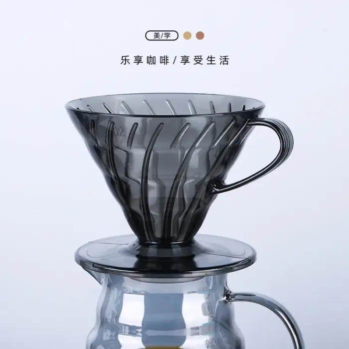 Heat-resistant Resin Black Cone Shape 1-4cups for Barista Coffee Brewing Cup Coffee Dripper Maker Coffee Dripper - Image 6