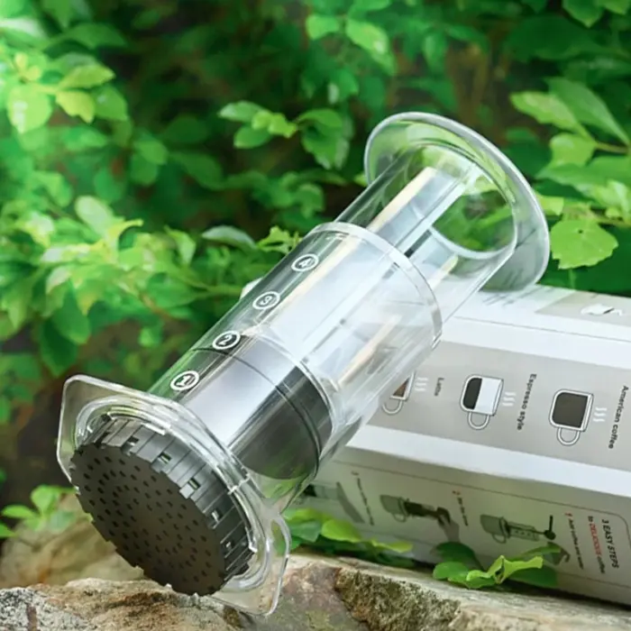 Portable French Press Coffee Maker Transparent Espresso Coffee Pot Air Press Coffee Machine With Filters For Aero Press - Image 3