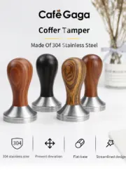 Coffee Tamper 51mm 53mm 57mm 58.5mm Wooden Stainless Steel Base For delonghi breville Espresso machine Accessories Barista Tools - Image 14
