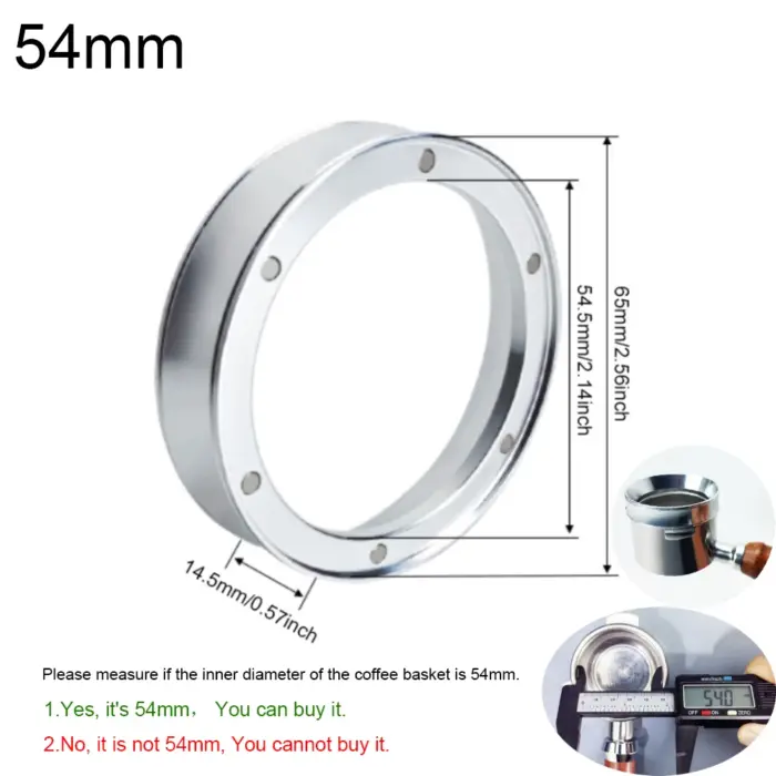 6 Magnetic Espresso Coffee Dosing Ring - Dosing Funnel Aluminum with 6 Magnets Fits 51/54/58/58.5mm Portafilter - Image 11