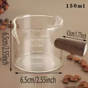 [Hot Sales] 75ml Glass Espresso Measuring Cup Double/Single Mouth Glass Milk Jug with Handle Glass Scale Measuring Mugs - Image 9