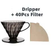 Heat-resistant Resin Black Cone Shape 1-4cups for Barista Coffee Brewing Cup Coffee Dripper Maker Coffee Dripper - Image 9