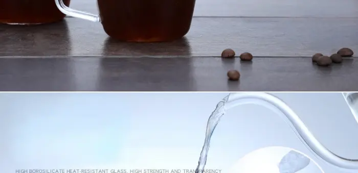 Hand Glass Coffee Kettle with Stainless Steel Filter Drip Brewing Hot Brewer Coffee Pot Dripper Barista Pour Over Coffee Maker - Image 35