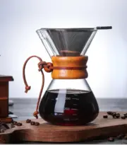 Hand Glass Coffee Kettle with Stainless Steel Filter Drip Brewing Hot Brewer Coffee Pot Dripper Barista Pour Over Coffee Maker - Image 27