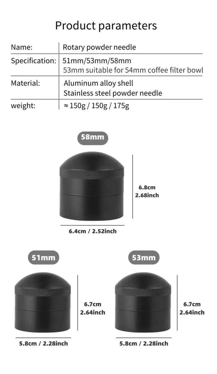 Espresso Stirrer WDT Tool, Espresso Distribution Tool for 51mm 54mm 53mm 58mm Portafilter, Coffee Powder Stirring Tool - Image 11